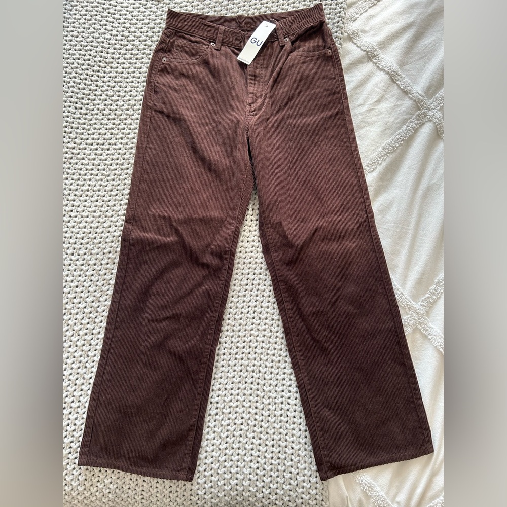 GU Corduroy Straight Leg Pants